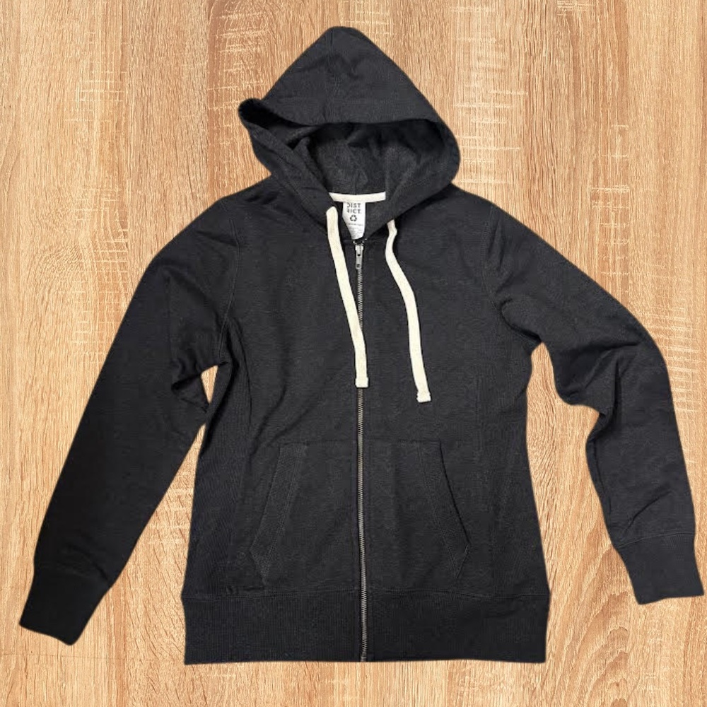 District Black Hoodie Jacket